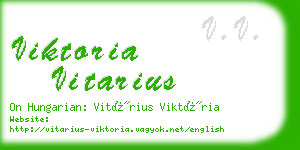 viktoria vitarius business card